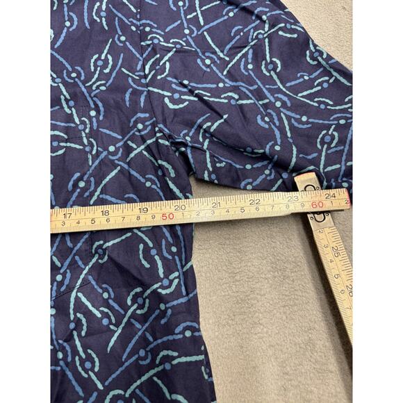 Tori Richard Shirt Mens Small Blue Abstract Print Button Up Hawaiian Cotton USA - Picture 3 of 6